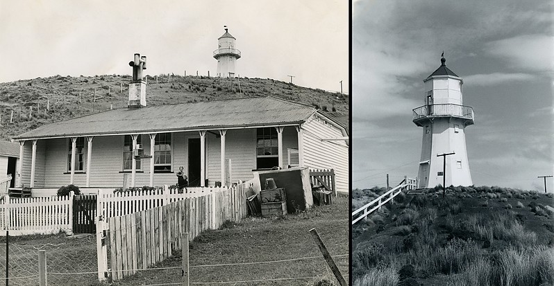 Wellington / Hawkes Bay / Pencarrow Upper (old) Lighthouse - historic photo
The Pencarrow lighthouse was the first permanent lighthouse to be built in New Zealand and began its official operations on the 1 January 1859, with Mary Jane Bennett as its lighthouse keeper. It beamed its cautionary message for 76 years until it was replaced by an automated light at Baring Head to the east.
The lighthouse remains on Pencarrow Head despite not having operated as a navigational aid for more than four decades. Today it is a popular visitor destination and one of Wellington??s most important historic places.
[url=https://www.flickr.com/photos/archivesnz/15352942973/]Source of the photo and text[/url]
Keywords: Wellington;New Zealand;Hawkes bay;Historic