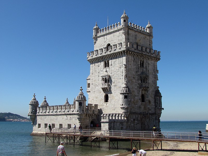 Lisbon / Torre Belem medieval lighthouse
Tower was lighthouse in epoch of portuguese discoveries
Light was installed at the left side
Keywords: Lisbon;Portugal;Atlantic ocean