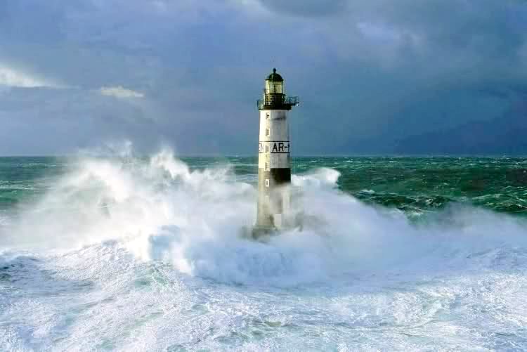 Brittany / Phare Ar-Men
First lighted in 1881 after 20 years of work, mainly in short periods at low tide and a calm sea.
Keywords: Brittany;France;Bay of Biscay