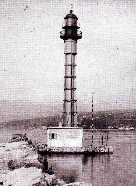 Rijeka / Pier End lighthouse
Rijeka Lighthouse, now Mlaka, was built at the pier-end.
Constructed badly, she started to slide away.
Picture dated around 1867.
Keywords: Croatia;Adriatic sea;Rijeka;Historic