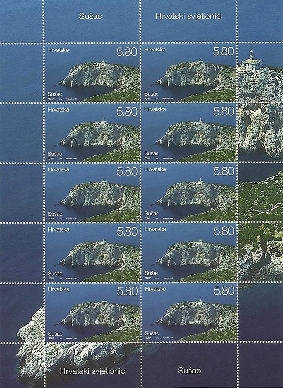 Croatia / Oto??i? Su??ac (west off Lastovo) / Su??ac Lighthouse on new 2014 stamps
Keywords: Stamp