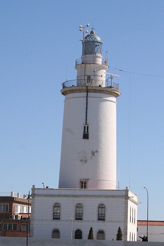 The Malaga lighthouse as seen from the seaside.
Keywords: Malaga;Andalusia;Mediterranean sea;Spain