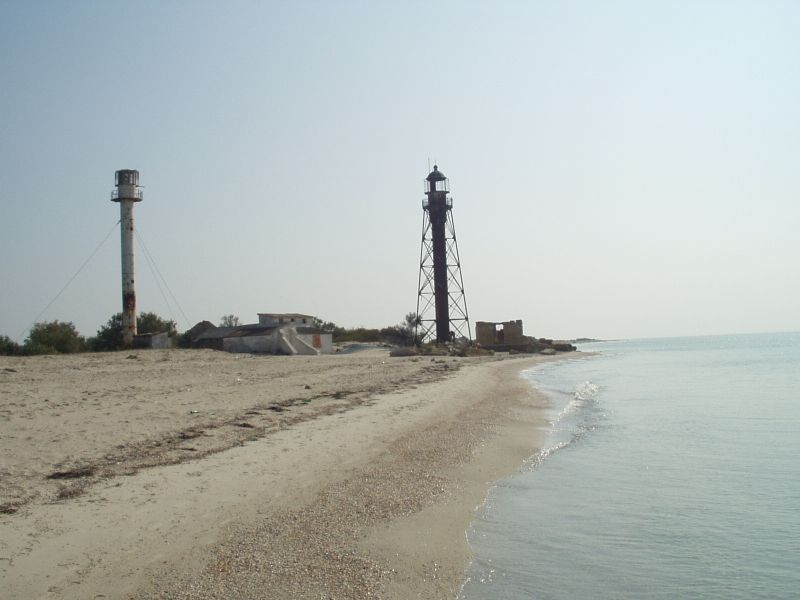 Dzharylhach new (left) and old lighthouses
Photo from site [url=http://lighthouse.org.ua/]Lighthouse.org.ua[/url]
Keywords: Ukraine;Black sea