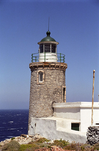 Gria lighthouse
Source of the photo: [url=http://www.faroi.com/]Lighthouses of Greece[/url]

Keywords: Andros;Greece;Aegean sea