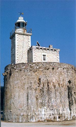 Lefkas lighthouse
AKA Lefk?da, Santa Maura 
Source of the photo: [url=http://www.faroi.com/]Lighthouses of Greece[/url]

Keywords: Lefkas;Greece;Ionian sea