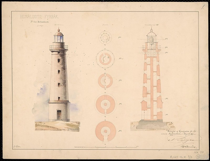 Ladoga Lake / Valaam / Hanhipaasi Lighthouse - construction drawing
Keywords: Artwork
