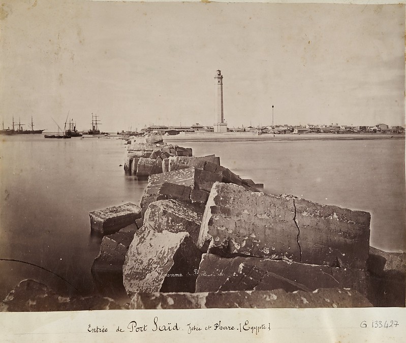 Port Said lighthouse 
Keywords: Egypt;Port Said;Suez canal;Mediterranean sea;Historic