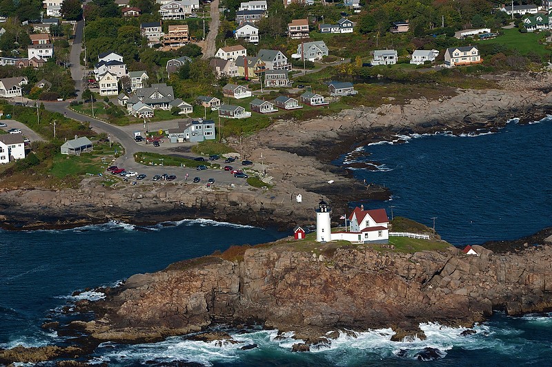 Maine / Cape Neddick (Nubble) Lighthouse - aerial
Author of the photo: [url=https://jeremydentremont.smugmug.com/]nelights[/url]

Keywords: Maine;United States;Atlantic ocean;Aerial