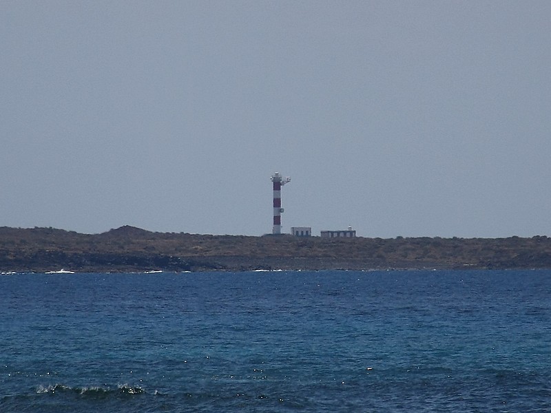 Canary Islands / Tenerife / Faro de Punta Rasca lighthouses  (New & Old)
Distant view from Los Cristianos. Old is seen as small tower on the square building to the right from high tower. 
Keywords: Spain;Atlantic ocean;Canary islands;Tenerife
