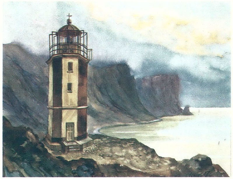Russia / Kamchatka / Kronotskiy lighthouse
From set of postcards "Lighthouses of USSR"
Keywords: Art