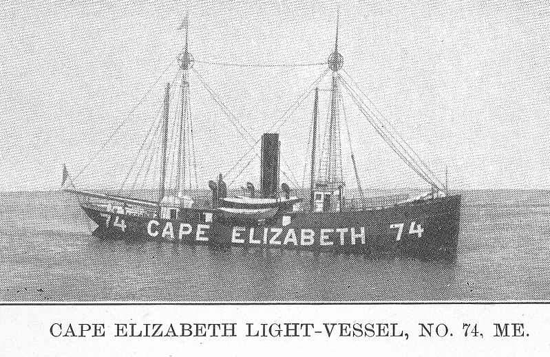United States Lightvessel 74 (LV 74)
Photo from [url=http://www.uscg.mil/history/weblightships/LightshipIndex.asp]US Coast Guard site[/url]
A print image scanned from the U.S. Lighthouse Service's List of Lights and Fog Signals on the Atlantic and Gulf Coasts of the United States (Washington, DC: Government Printing Office, 1907)
Keywords: United States;Lightship;Historic;Maine