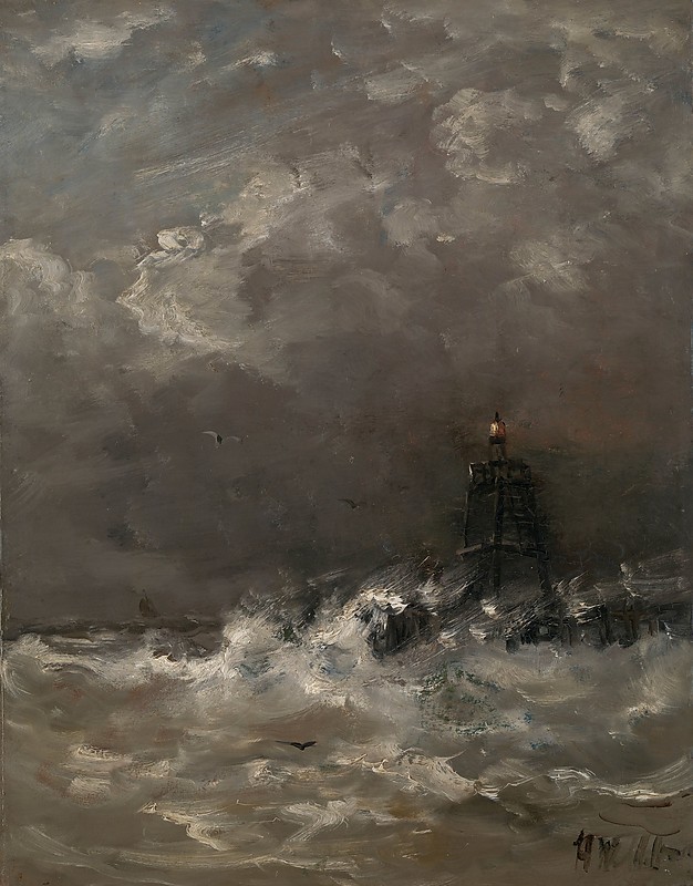 Lighthouse in Breaking Waves, Hendrik Willem Mesdag c. 1900
[url=https://www.rijksmuseum.nl]Source[/url]

Keywords: Art