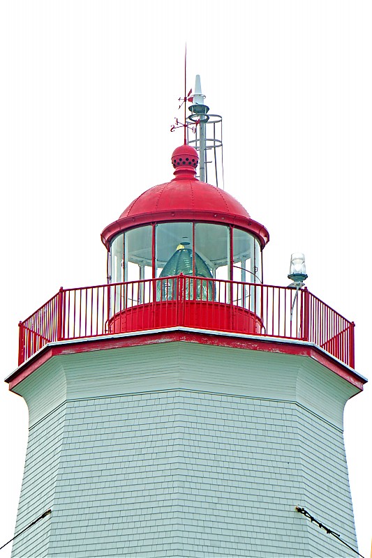 New Brunswick / Miscou Island lighthouse - lantern
Author of the photo: [url=https://www.flickr.com/photos/archer10/]Dennis Jarvis[/url]
Keywords: New Brunswick;Canada;Saint Lawrence Gulf;Lantern