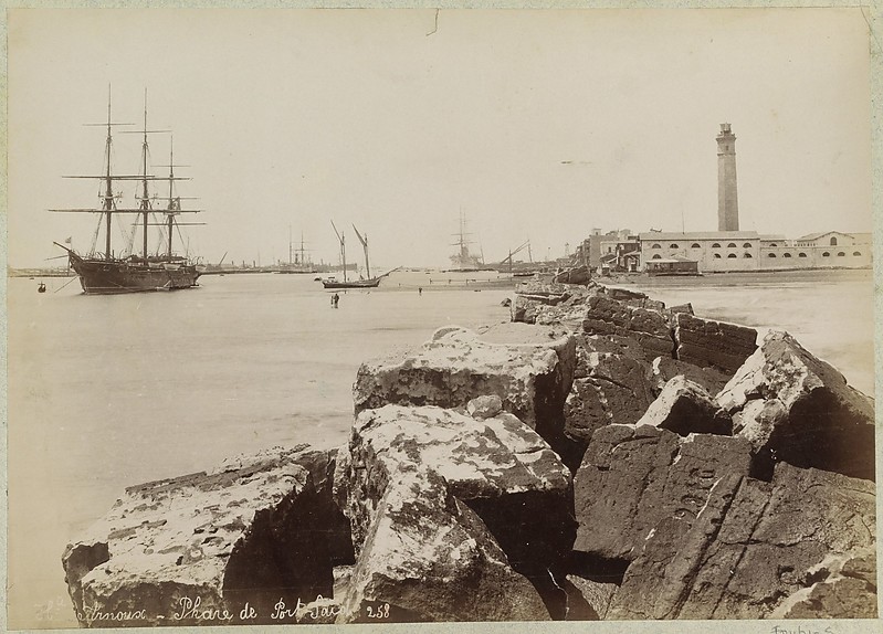 Port Said lighthouse - historic picture
[url=https://www.rijksmuseum.nl]Source[/url]
Keywords: Egypt;Port Said;Mediterranean sea;Historic