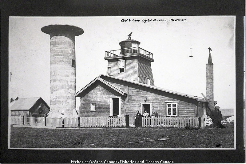 Quebec / Matane lighthouses old (right) and new (left) - historic picture
During construction of new lighthouse
Keywords: Canada;Quebec;Gulf of Saint Lawrence;Historic