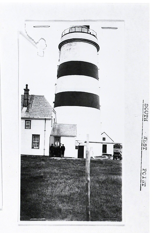 Quebec / Pointe du Sud-Ouest lighthouse - historic picture
Source of the photo: [url=https://www.flickr.com/photos/mpo-dfo_quebec/]MPO-DFO Quebec[/url]

Keywords: Anticosti Island;Canada;Gulf of Saint Lawrence;Quebec;Historic