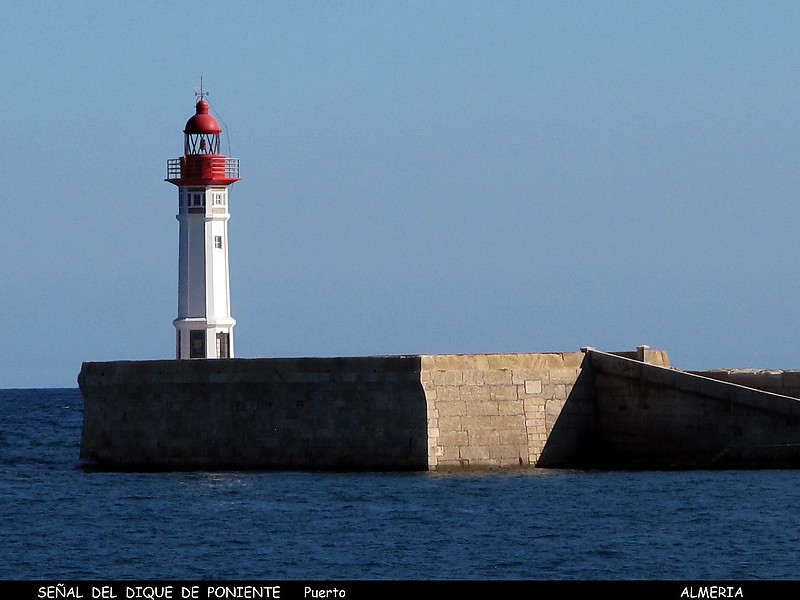 Almeria / Dique de Poniente lighthouse
Author of the photo: [url=https://www.flickr.com/photos/69793877@N07/]jburzuri[/url]

Keywords: Spain;Mediterranean sea;Almeria