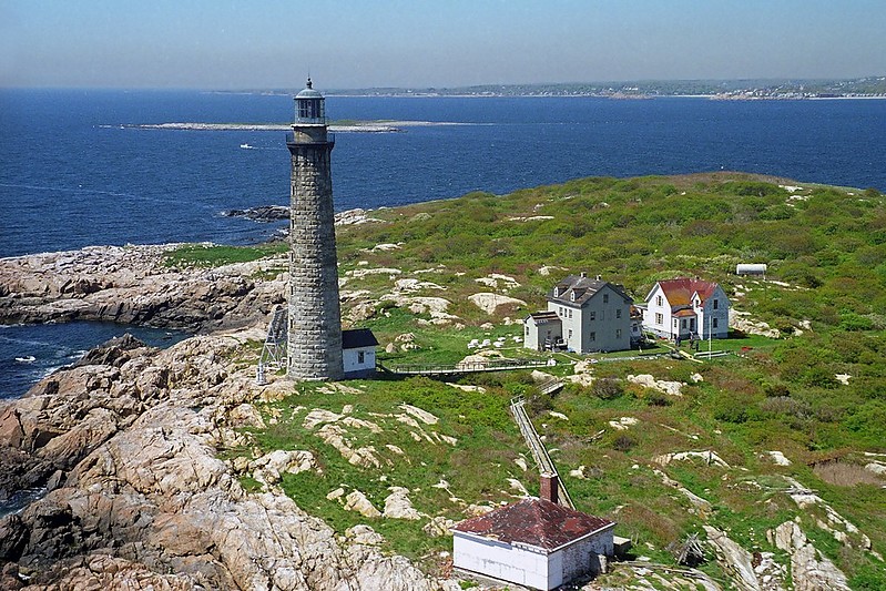 Massachusetts / Thacher Island South (Cape Ann) lighthouse  - aerial shot
Author of the photo: [url=https://jeremydentremont.smugmug.com/]nelights[/url]

Keywords: Massachusetts;Boston;United States;Atlantic ocean;Aerial