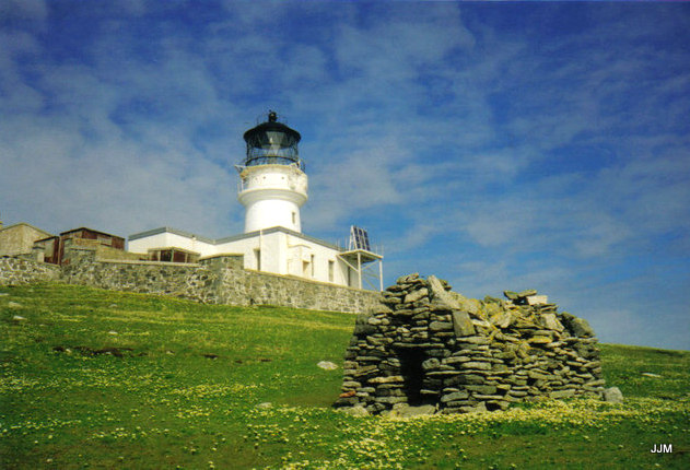 Outer Hebrides / Flannan Islands / Eilean Mor / Flanna Islands Lighthouse
Located 21 miles off Lewis.
In front the cell of St Flannan.
In 1900 3 Lighthousekeepers went missing from this lighthouse.
Keywords: Hebrides;Scotland;United Kingdom;Atlantic ocean