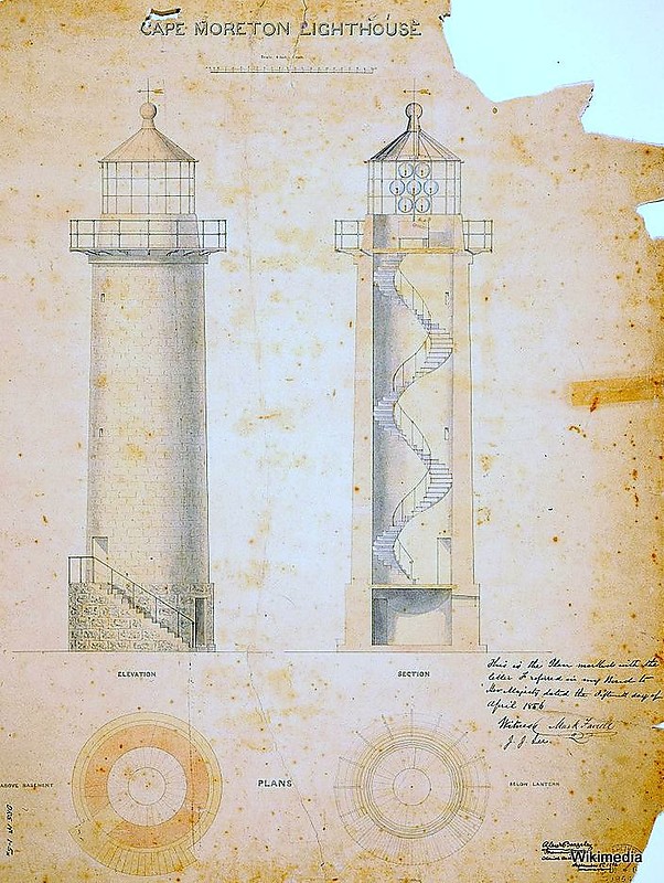 Queensland / Brisbane area / Moreton Island / Cape Moreton Lighthouse
Original drawing for the building of this lighthouse, 1854
Keywords: Queensland;Australia;Brisbane;Moreton Island;Artwork