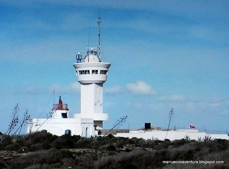Meditrerranean Sea / Oriental / Ra`s Kebdana (Ra`s El Ma - Cap de l`Eau) Lighthouse & Traffic Control
The light is seen at left, red topped.
Keywords: Morocco;Ras Kebdana;Mediterranean sea;Vessel Traffic Service