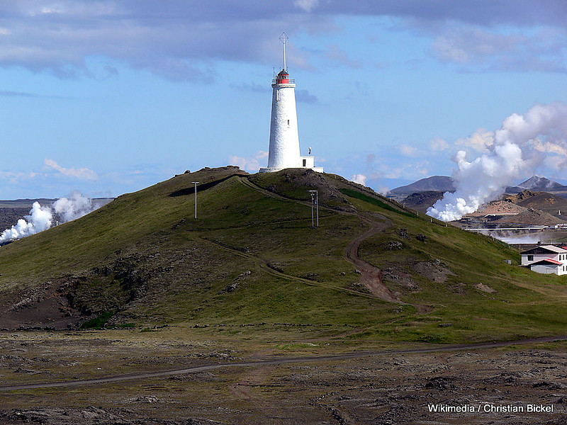 South Coast / S-W point Reykjanes Peninsula / Reykjanisviti Lighthouse (3)
Icelands oldest lighthouse. The first one, built in 1879 was destroyed after only 8 years  by an earthquake.
AKA REYKJANES lighthouse
Keywords: Reykjanes;Iceland;Atlantic ocean