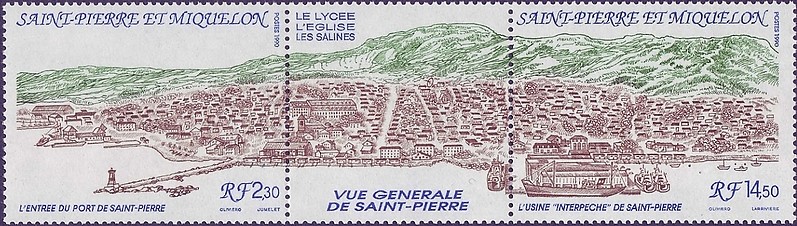 Saint - Pierre / Harbourview with Feu de la Pointe aux Canons
Keywords: Stamp