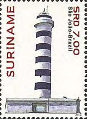 Suriname Stamp showing: Brazil / Cururupu / Farol do Sao Joao
Keywords: Stamp;Brazil