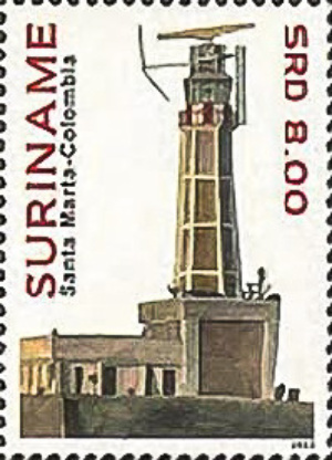 Caribbean Sea / Colombia / Isla del Morro - Morro Grande / Santa Marta Lighthouse (2)
South American Lighthouses, 24 Oct 2012
Keywords: Stamp;Colombia