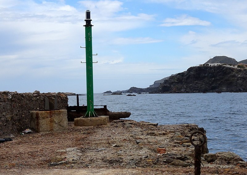Cabo de Palos / 	Marina Salt Jetty Head light
Keywords: Murcia;Cartagena;Spain;Mediterranean Sea