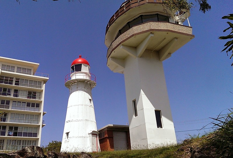 Caloundra Head / Old Lighthouse (1) & New Lighthouse (2)-Signal Station
(1) Built in 1896, deactivated 1967
(2) Built in 1967, deactivated 1992 
Keywords: Caloundra;Queensland;Australia;Tasman sea