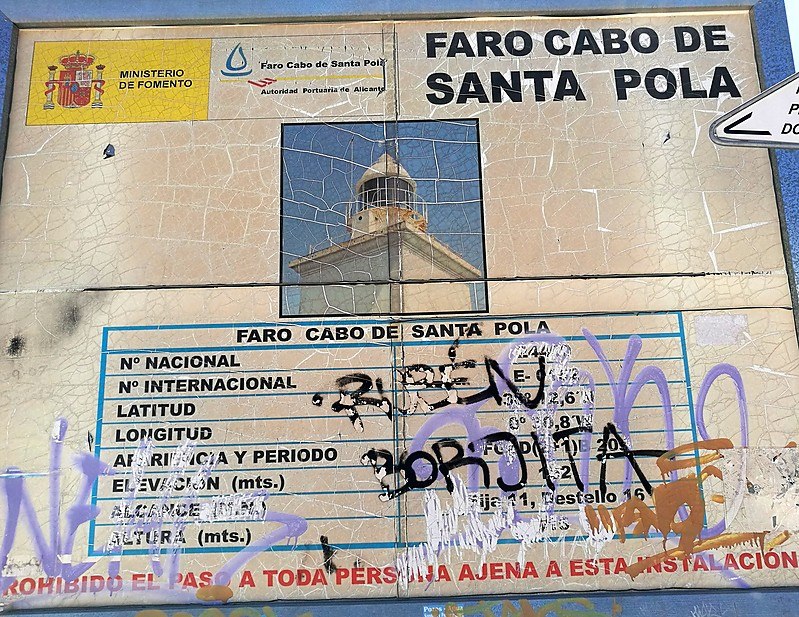 Cabo Santa Pola / Torre Talayola lighthouse - Plate
Keywords: Mediterranean sea;Spain;Costa Blanca;Cartagena;Plate