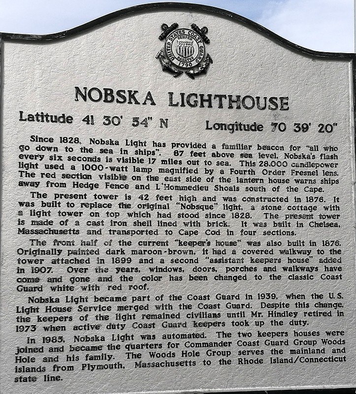 Massachusetts / Nobska Point lighthouse / Information board
Keywords: United States;Atlantic ocean;Massachusetts,Cape Cod;Plate