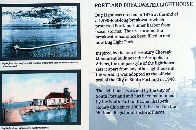 Maine / Portland Breakwater lighthouse / Information Board
AKA Bug Light
Keywords: Maine;Portland;Atlantic ocean;United States;Plate