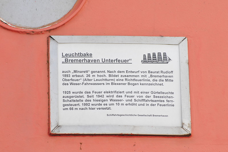 Bremerhaven / Neuer Hafen - S Mole - Ldg Lts Front - Information board
Keywords: North sea;Germany;Bremerhaven;Plate